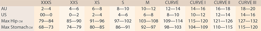 Size Chart – Outerwear