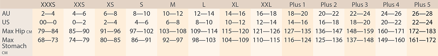 Size Chart - Underwear